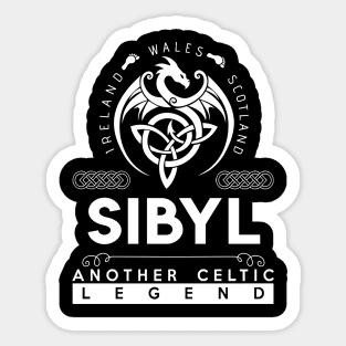 Sibyl Name T Shirt - Another Celtic Legend Sibyl Dragon Gift Item Sticker